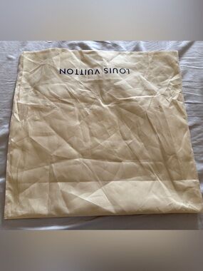 Louis Vuitton Dust Bag 20” x 20” Envelope Style Cream Logo Storage LV Flap Large